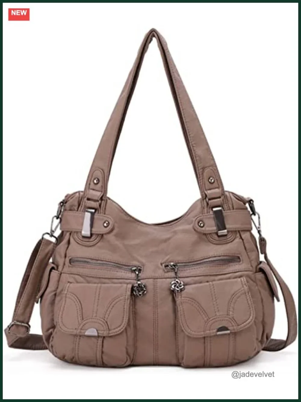 Large Hobo Bag Women's Crossbody Shoulder Purse Vegan Leather Satchel